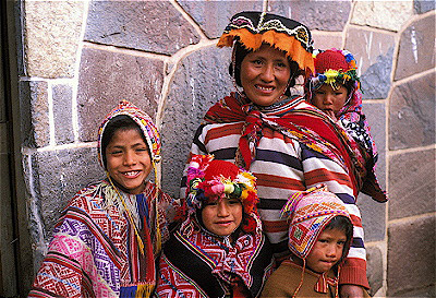 Quechua Woman and Children 