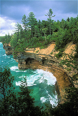 Lake Superior w/ Pictured Rocks Cliffs