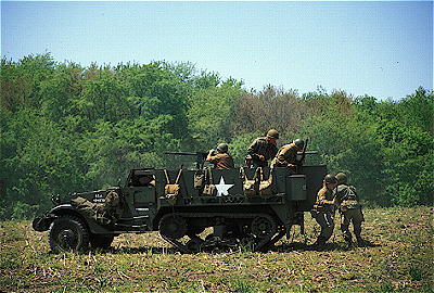 US Infantry leaving Halftrack